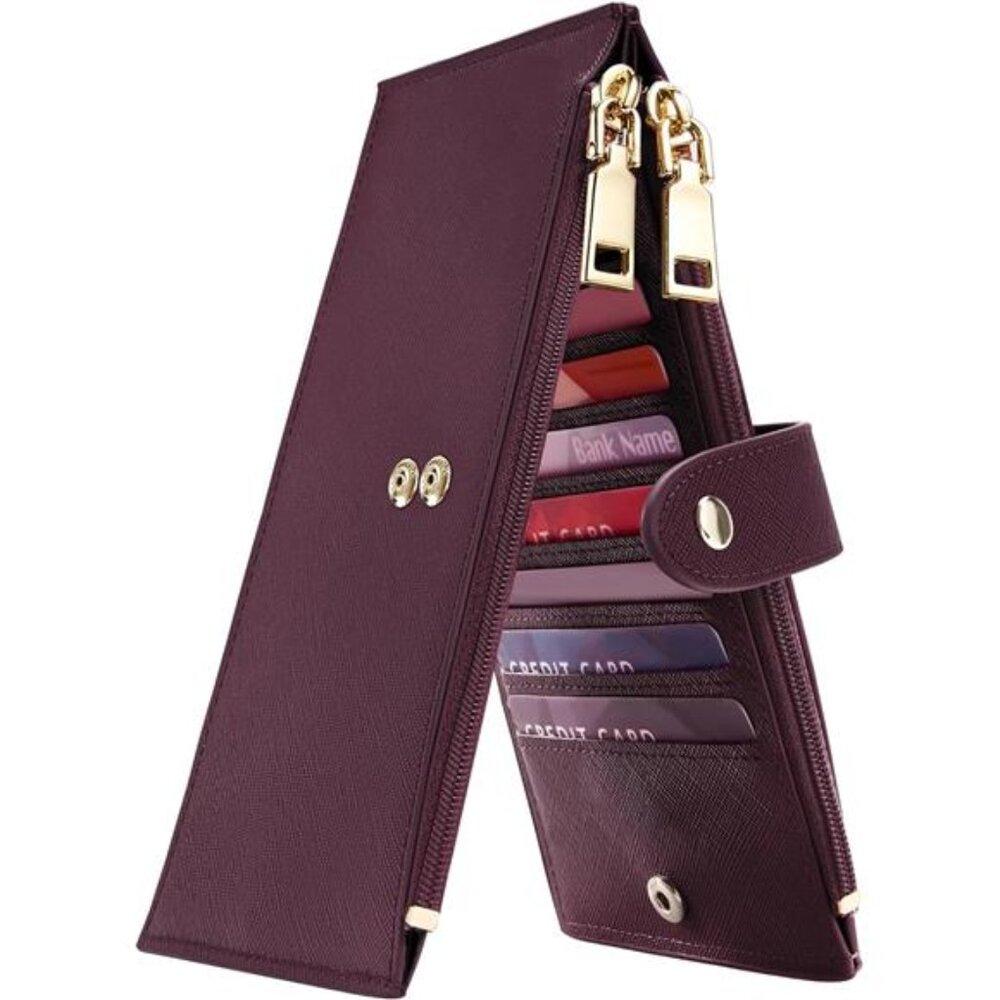 New RFID Wallet Women Large Size Bifold Multi Card Wallet Case - Picture 1 of 6